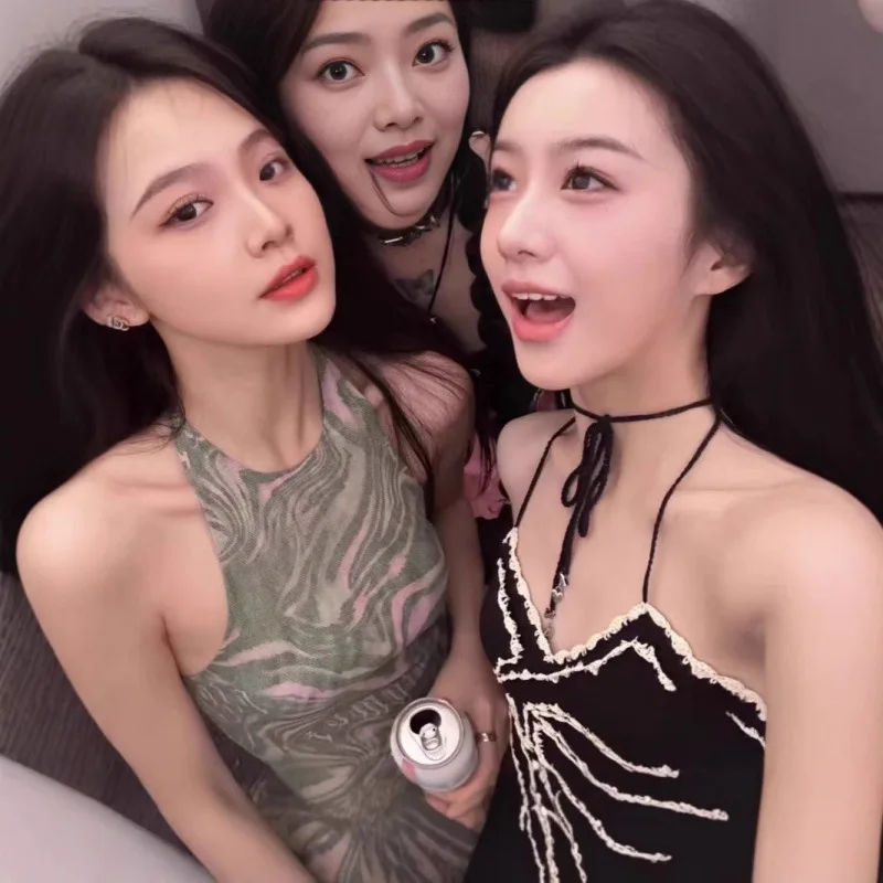 

Американский летний тонкий топ-майка с принтом Spicy Girl для женщин, облегающая базовая майка-жилетка Spicy Girl, верхняя одежда Slim Fit