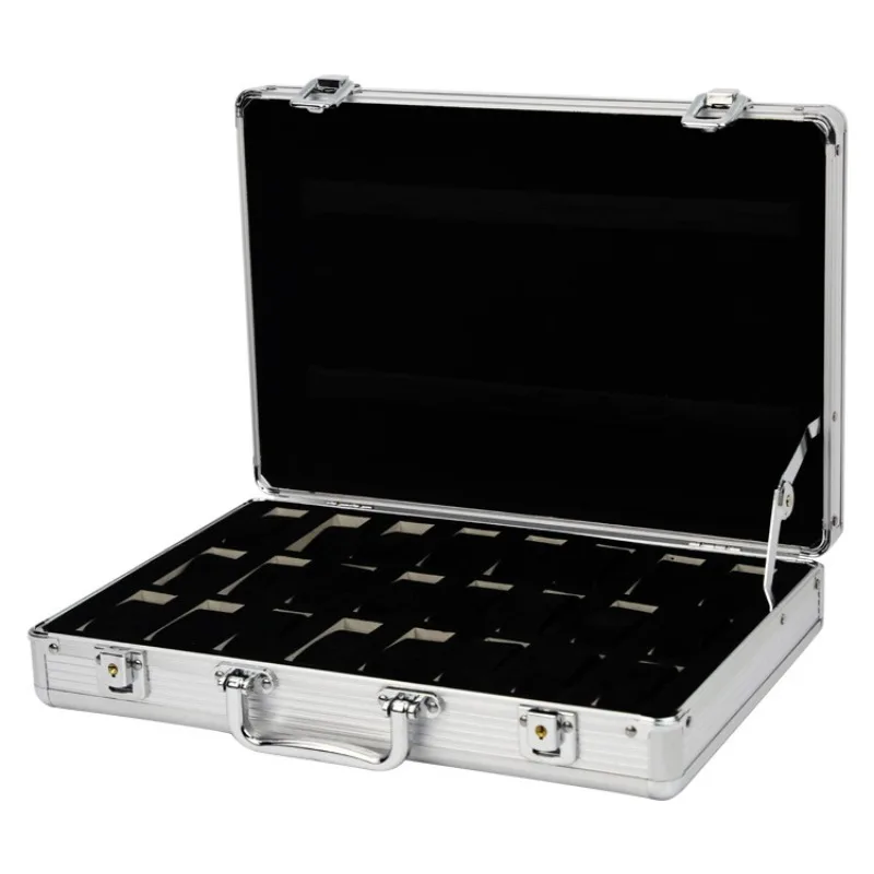 Aluminum alloy watch box 24-digit aluminum watch box 24 + 12 36-digit watch display packaging box stall tool