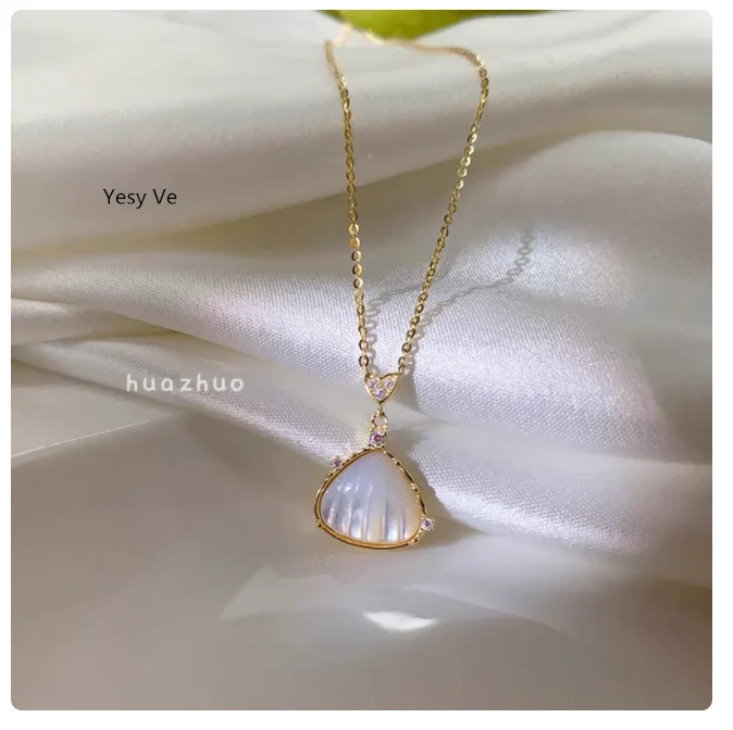 

Yesy Ve Women Original Design Necklace Top Quality Shell 100% 925 Silver Necklaces 2024 Spring Summer Fashion All Match New