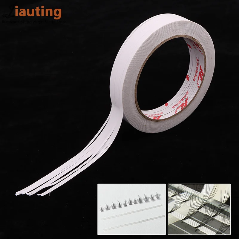 10 Rolls 2mm*20m Fast Volume Fan Tape For Graft Pallet Lash Storage Eyelash Extension Display Double-Sided Tape Makeup Tool