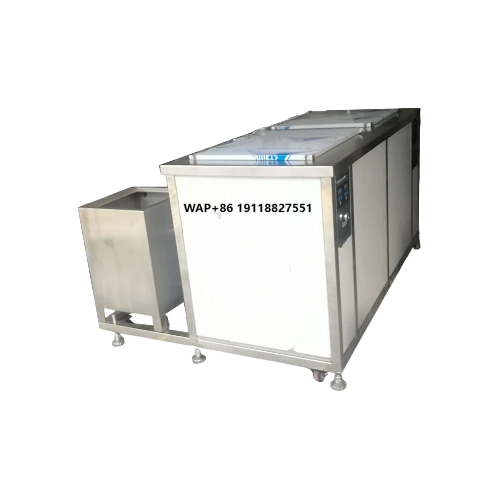 Double Tanks Industrial Ultrasonic Cleaner Rinse Dry System DPF Parts Engine Block Oil Rust Degreasing Cleaning Machine