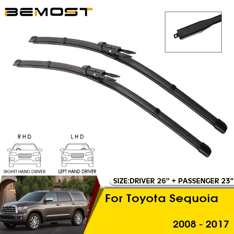 

Car Wiper Blades For Toyota Sequoia 2008-2017 Windshield Windscreen Front Window Blades 26"+23" Car Accessories