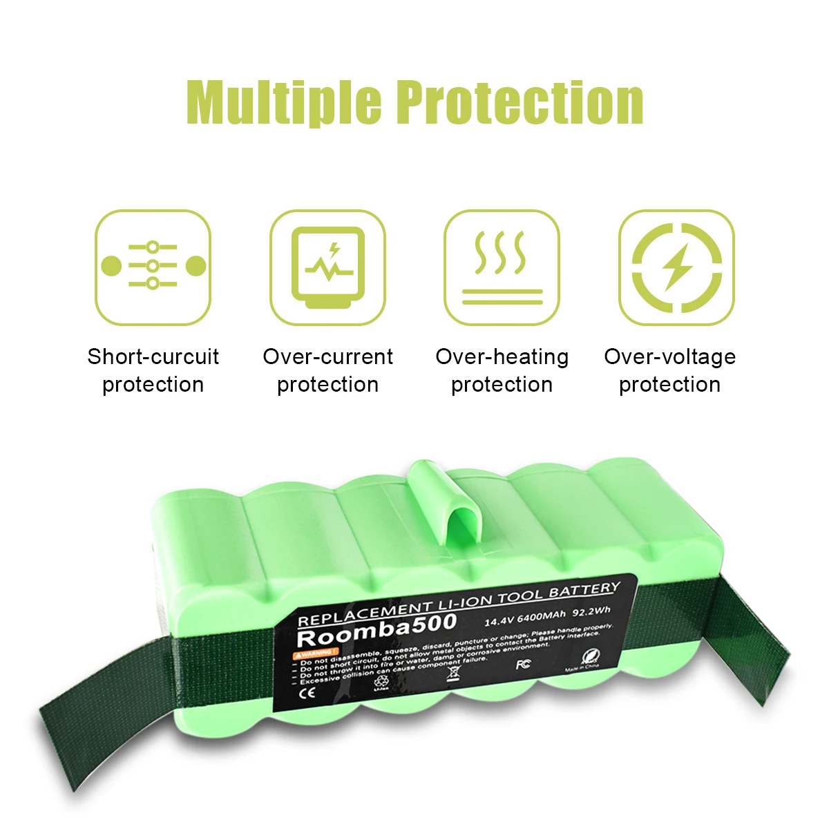 6400mAh/5000mAh 14.4V Rechargeable Battery For iRobot Roomba 500 Vacuum Cleaner Battery 500 600 700 800 900 595 620 650 780 890