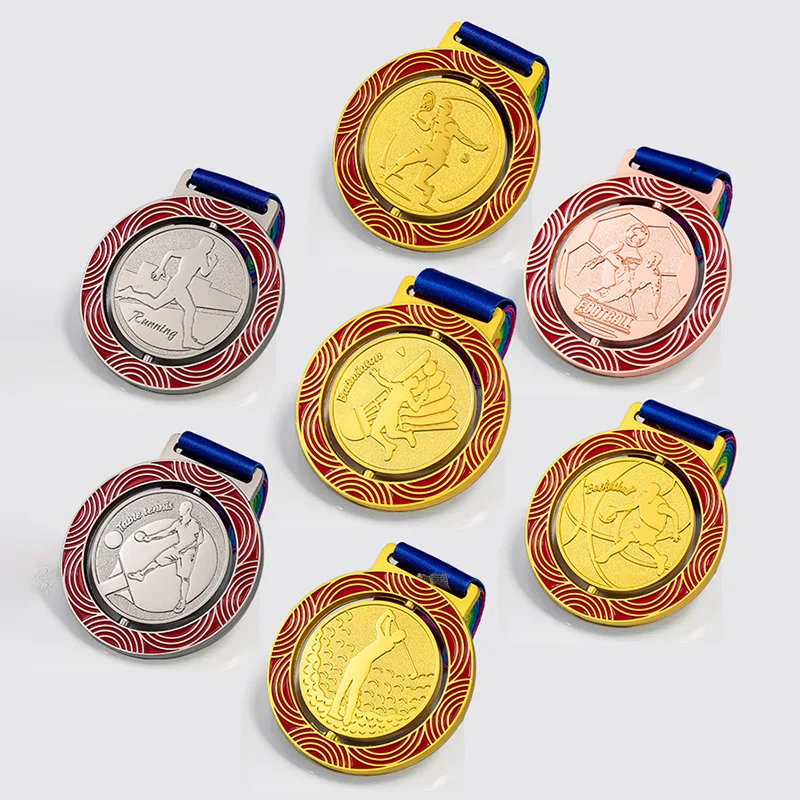 

Marathon metal plaque campus sports meeting student school track and field competition basketball football gold medal
