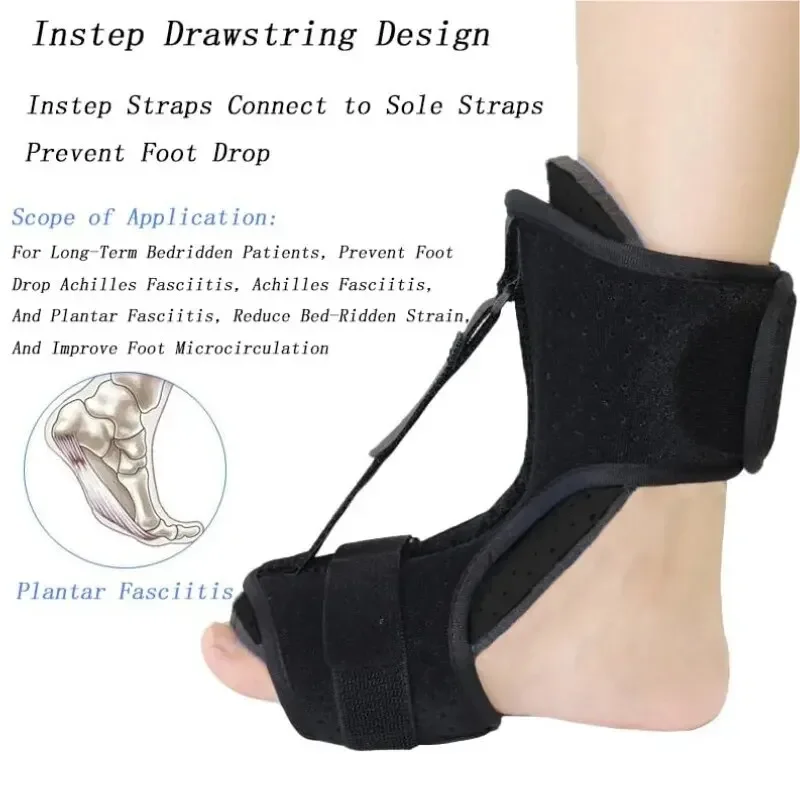 1PC Plantar Fasciitis Night Splint Adjustable Ankle Brace Foot Drop Orthotic Brace for Plantar Fasciitis Arch Foot Pain Achilles