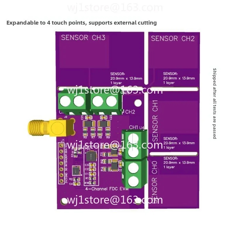 FDC2214 module capacitive sensor electronic design contest Gesture recognition paper counting level measurement