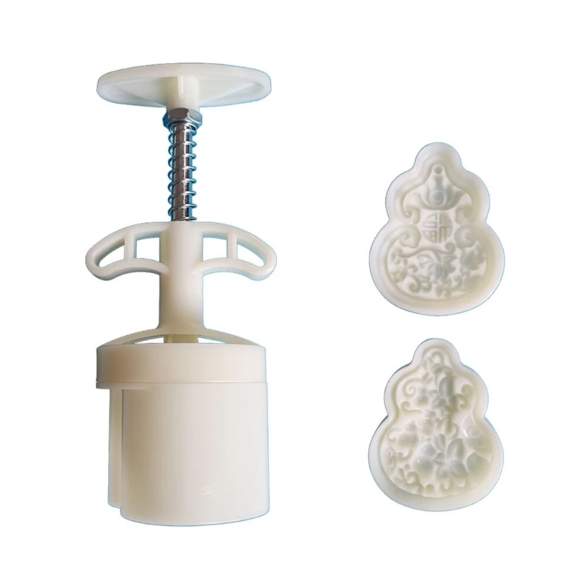 

Plastic Mooncake Stamp Gourd Mooncake Mold Festival Hand Press Tools