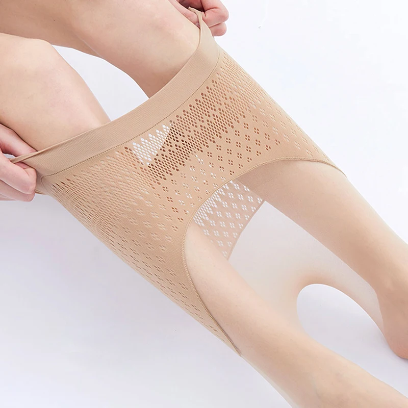 1/2 Pairs 360 Seamless Sheer Tights Women Stockings Summer High Waist Elastic Slim  Fully Transparent  Nylons Tights Hip-Lifting