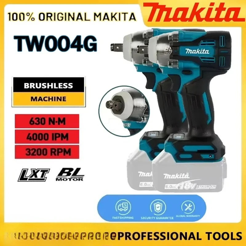 

Бесщеточный аккумуляторный шуруповерт Makita TW004G 30Нм, перезаряжаемая дрель-отвертка для инструментов с питанием от аккумулятора 18В