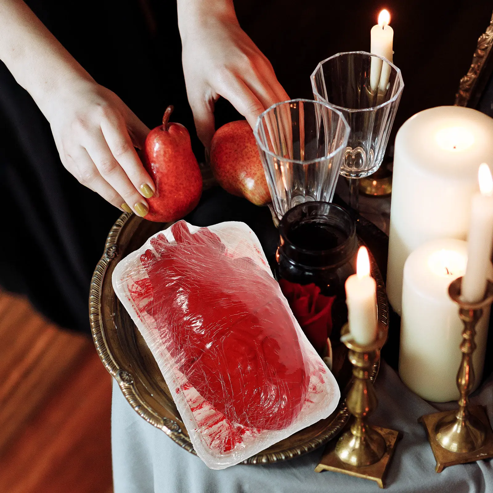 Fake Heart Halloween Prop Simulated Plastic Body Organ Horror Party Haunted House Festival Decoration