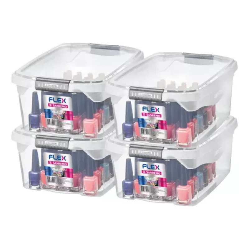 

4 Transparent Organizing Boxes Lid 6l Boxes, Boxes and Baskets Decorative Boxes