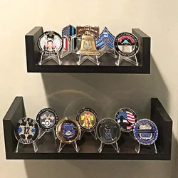 Acrílico Coin Display Stand titulares, Mini cavalete titular para cartão de telefone, cápsula comemorativa moeda, titulares Rack, 5 pcs, 10pcs