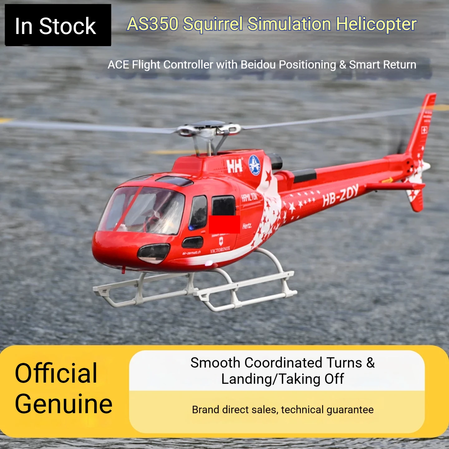 Feiyi Aviation Rc Helicopter As350 Squirrel Scale Simulation Model Ace Flight Control Self Stabilizing For Adult Hobby Flying