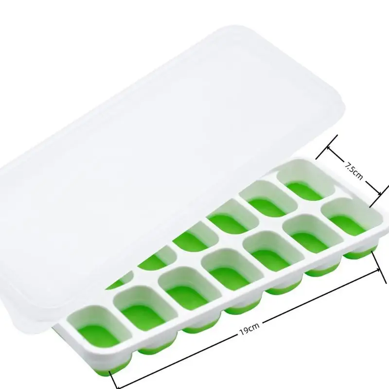 14 Grid Cube Tray Silicone Mold Square  Tray Mold  Maker Non-toxic Durable Bar Pub Wine Ice Blocks Maker