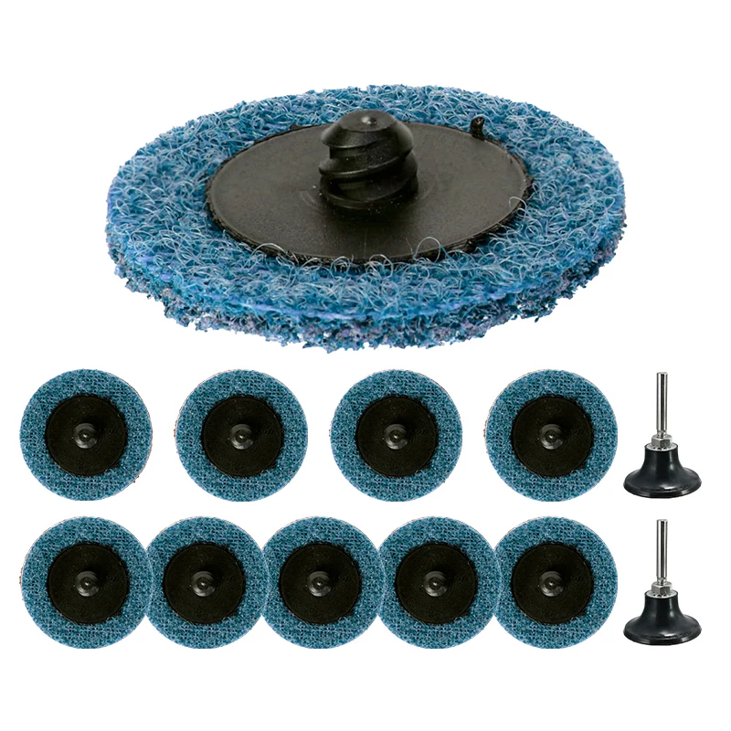 

XCAN 12PCS 2" R-Type Abrasive Disc Sanding Discs Roll Lock + Disc Pad Holder Surface Polishing Discs Quick Change Disc 400 Grit
