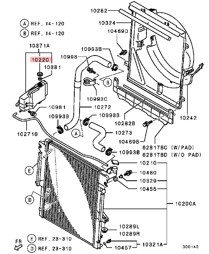 1 Pcs Radiator Condenser Tank Cover for Pajero Sport KH MN171164 Auxiliary Water Tank Cover for Triton KA KB Accessories