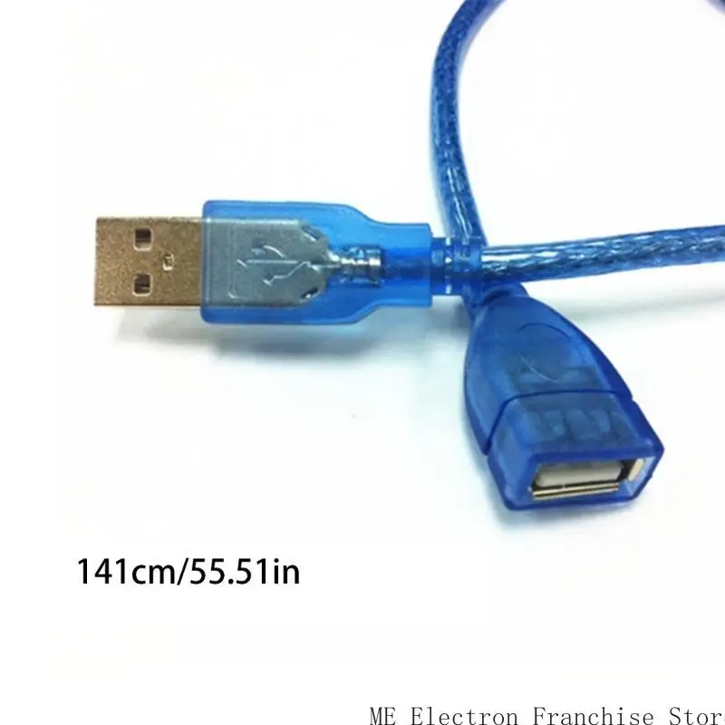 T5EA 1.5m طول USB 2.0 Extender Cable Cord Slow Female Connector Slug and Play لتعزيز اتصال الجهاز