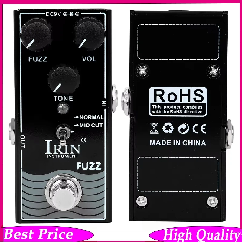 

Гитарная педаль эффектов IRIN RF-11 FUZZ Vintage Fuzz, корпус из цинкового сплава, True Bypass, для гитарных аксессуаров и запчастей