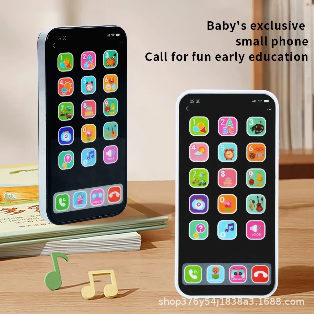Mainan edukasi dini Model Iphone, mainan pendidikan dini, simulasi layar sentuh, Multi mode, pengembangan intelektual, ponsel musik, ponsel anak-anak
