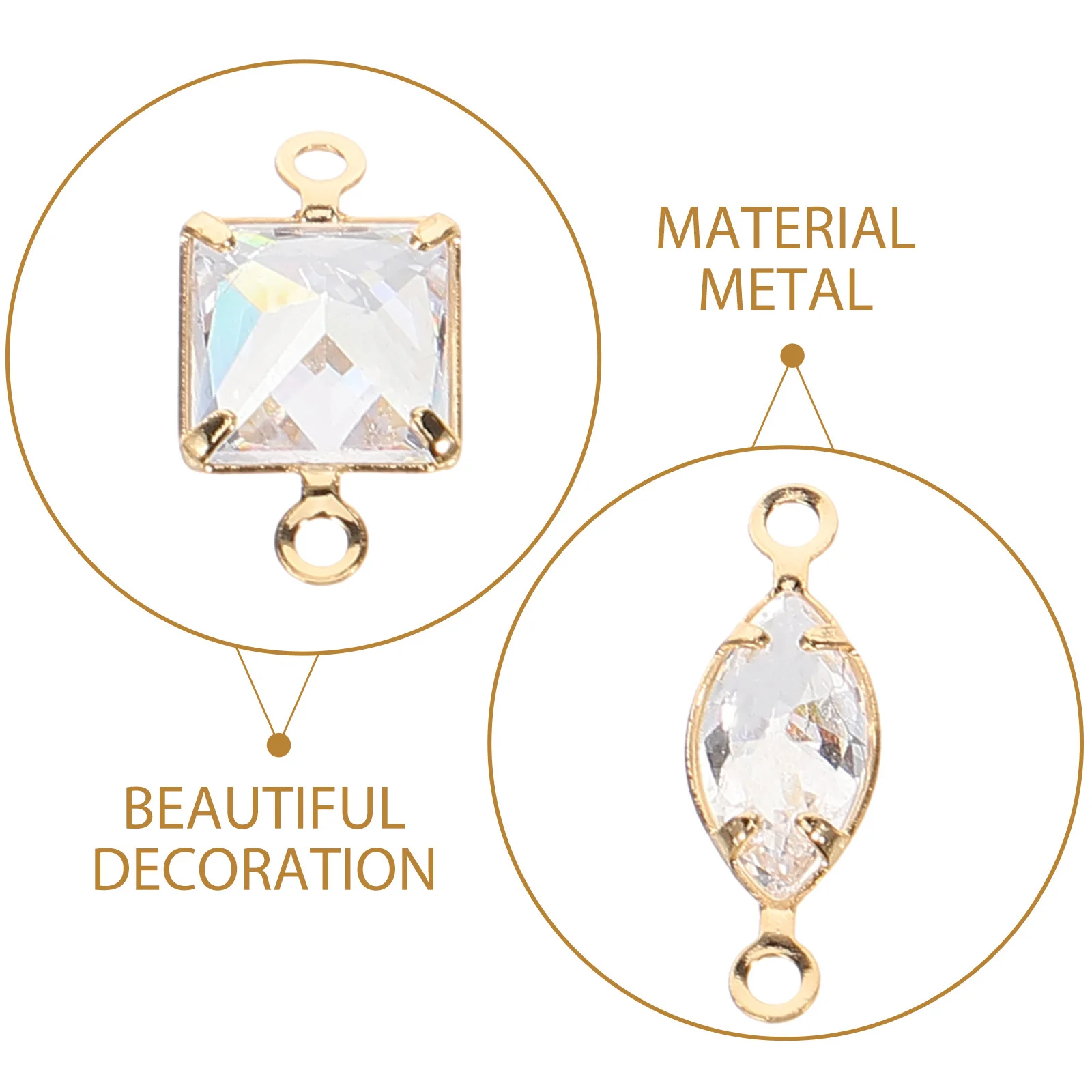 

30Pcs Small Metal Jewelry Connectors DIY Charms for Necklace Bracelet Pendant Making Handcraft Jewelry Findings