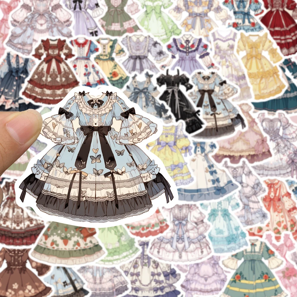 10/30/50pcs Cute Cartoon Anime Lolita Girl Aesthetic Stickers Kawaii Cartoon Decals Laptop Fridge Phone Diary Decoration Sticker