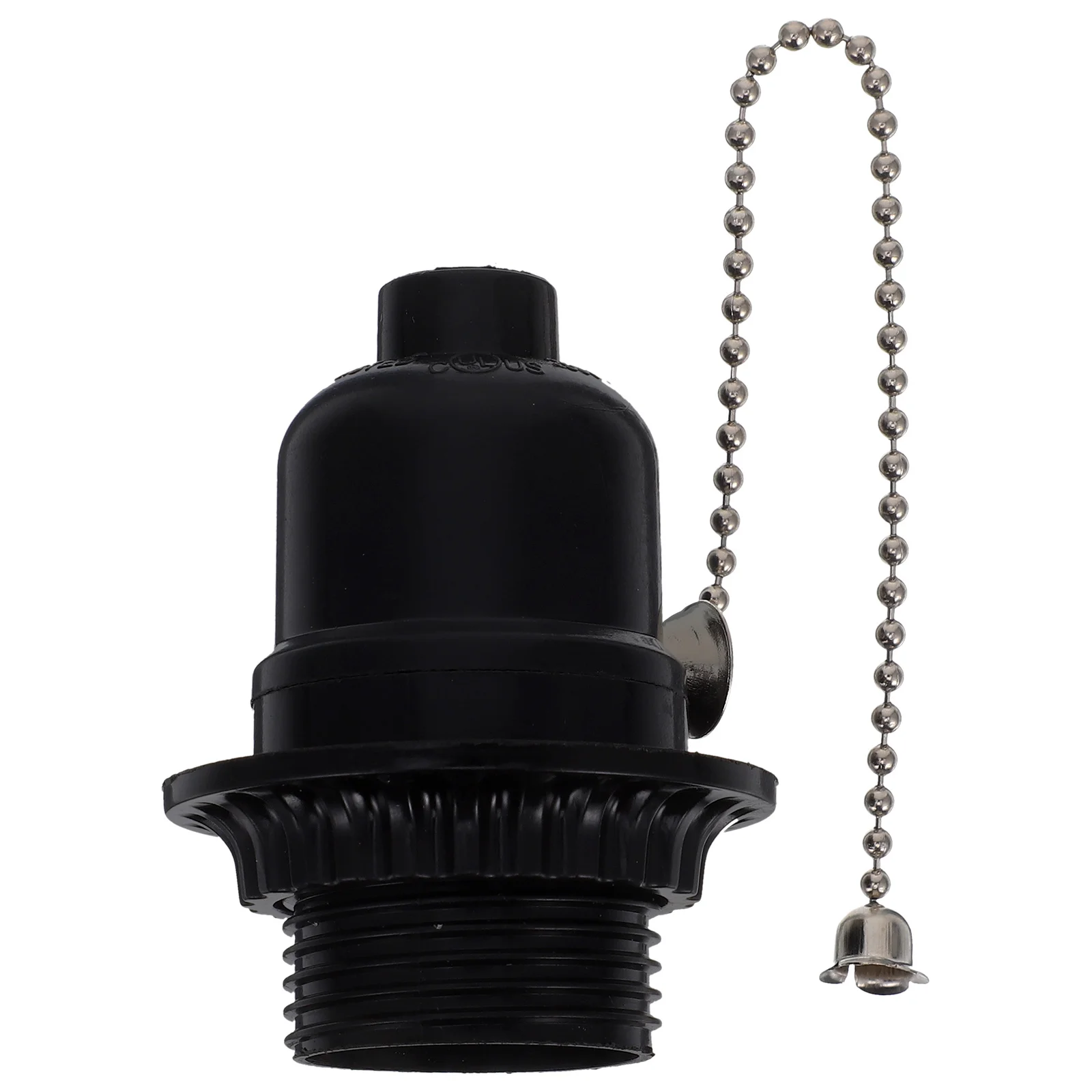

Durable E26 Black Bakelite Metal Pull Chain Light Socket Easy Install Lamp Parts Hardware for Home Lighting E26 Socket Adapter