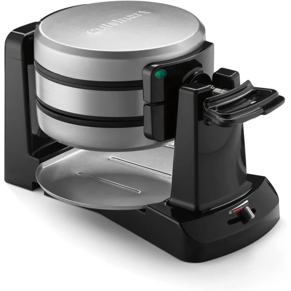 WAF-F40 Double Flip Belgian Waffle Maker, 1400 watts, New Black/Stainless