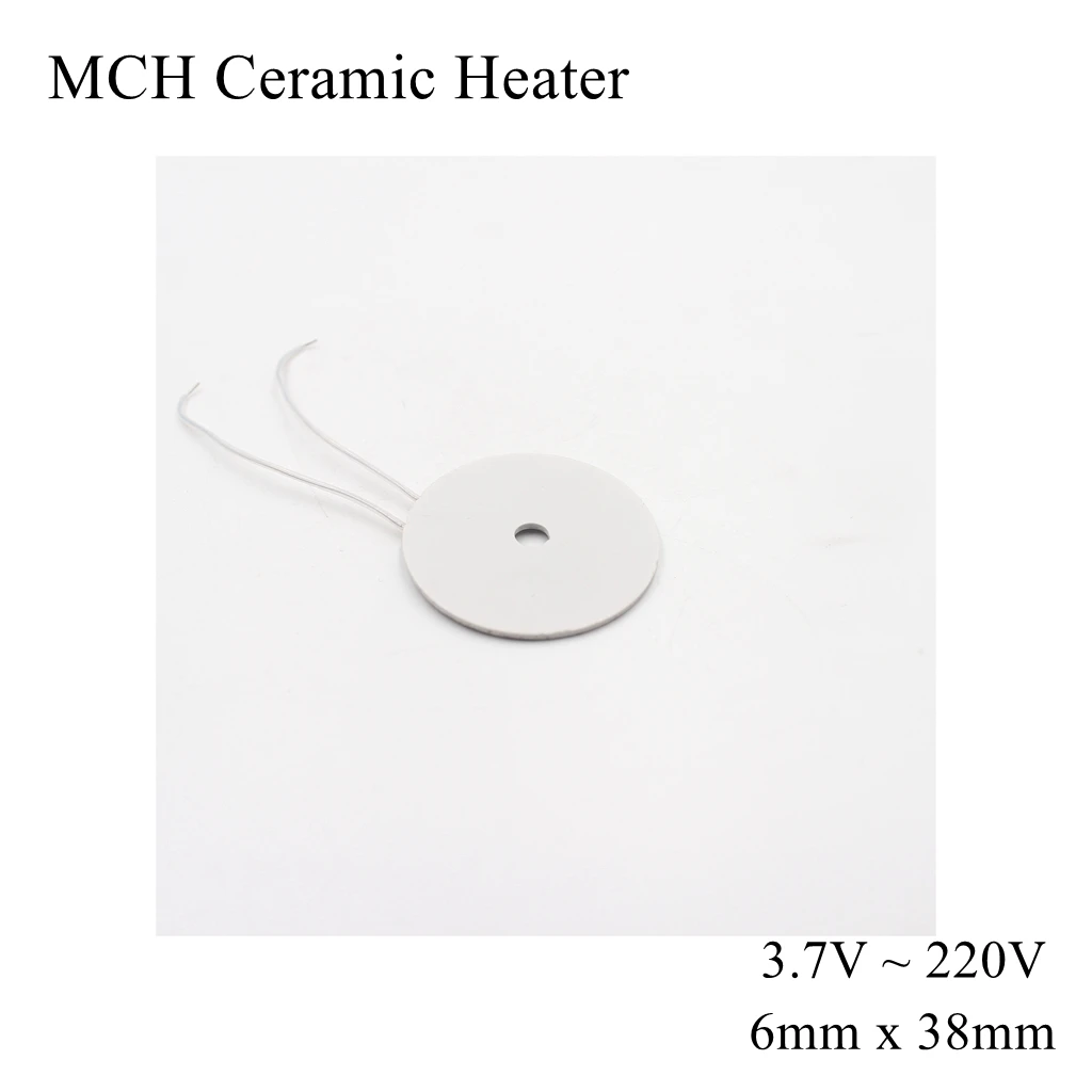 Concentric Circles 6mm x 38mm 5V 12V 24V MCH High Temperature Ceramic Heater Round Alumina Electric Heating Element HTCC Metal