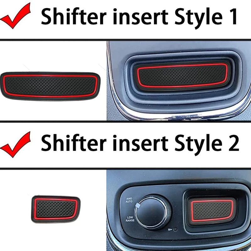 CYL-For Dodge Durango 14-20 Anti Dust Cup Holder Inserts, Pocket Liners