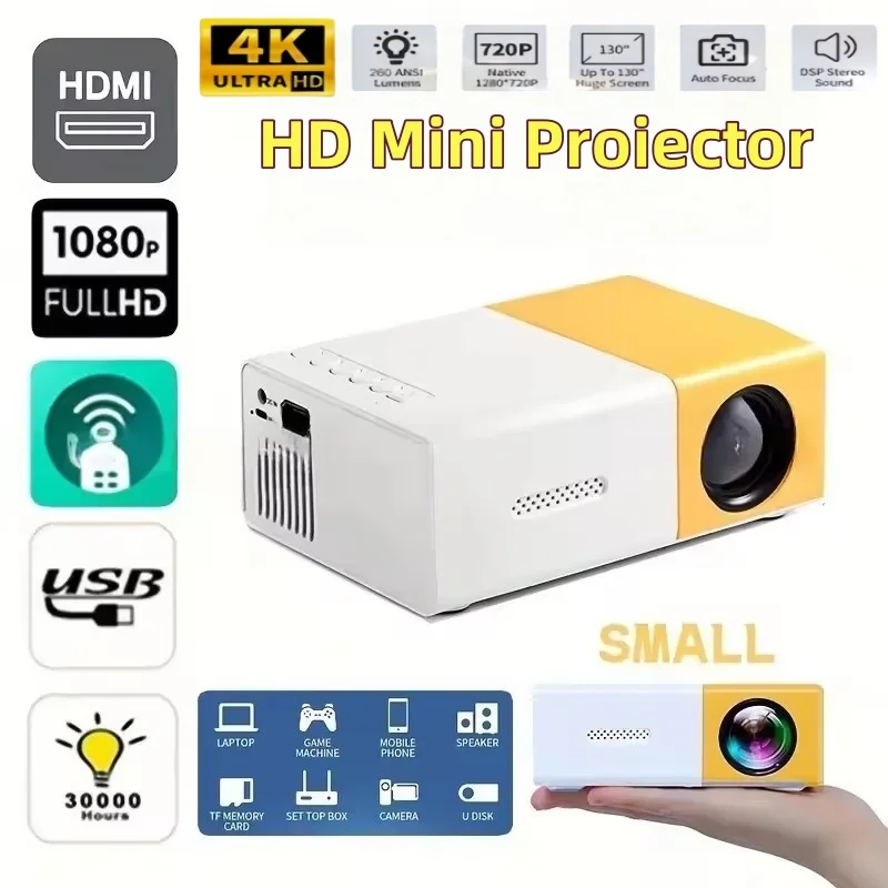 

YG300 Outdoor Projector Portable Projector Wifi Smart 1280 720P Smart Home Theater Video Mini Projector Mobile projection