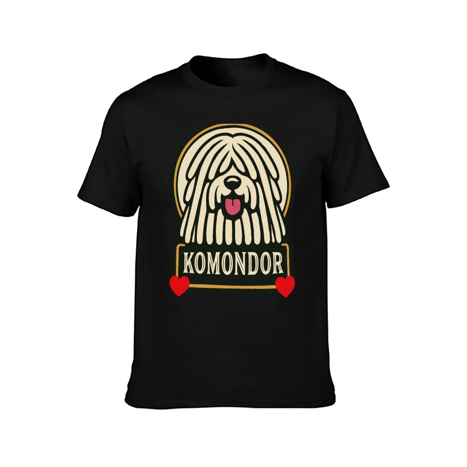 Komondor Hungarian Sheepdog Mop Dog with Dreads T-Shirt Summer Casual Cotton Tee Oversized Streetwear Tops Unisex Men Women