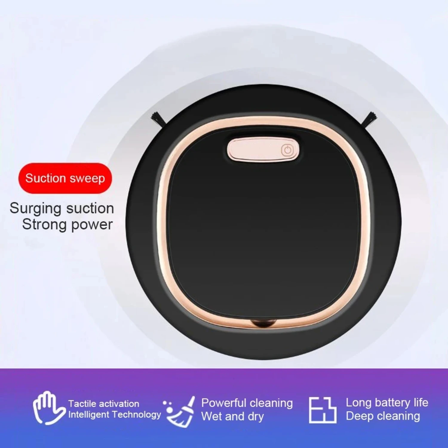 USB Wireless Vacuum Cleaner Robot 3 In 1 Sweeping Mopping Household Cleaning Robot Floor Carpet Sweeper Dust Collector