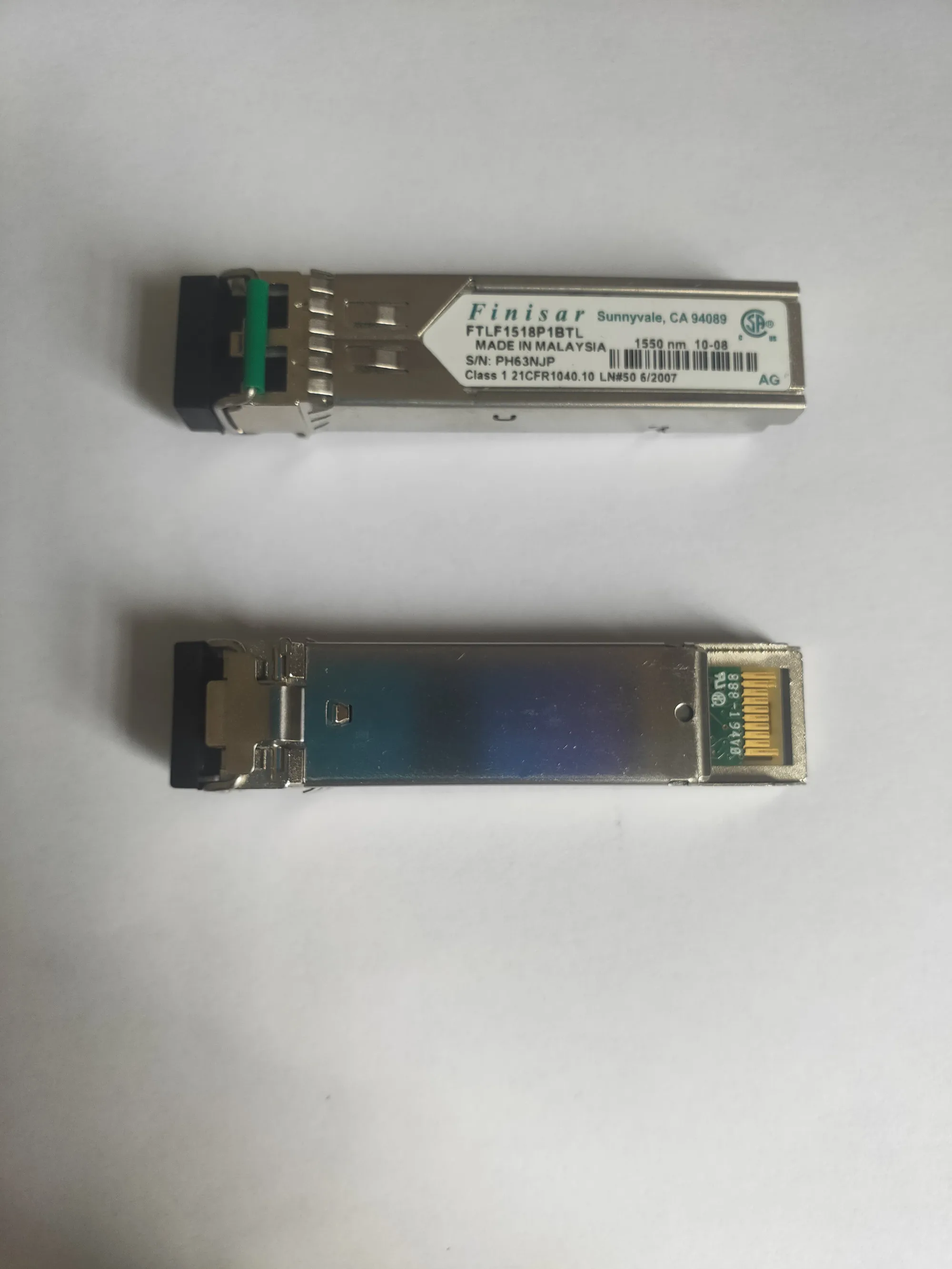 Finisar 1,25g 80km 1550nm sfp ftlf1518p1btl 1,25 gb sfp faser transceiver netzwerk adapter allgemeines modul