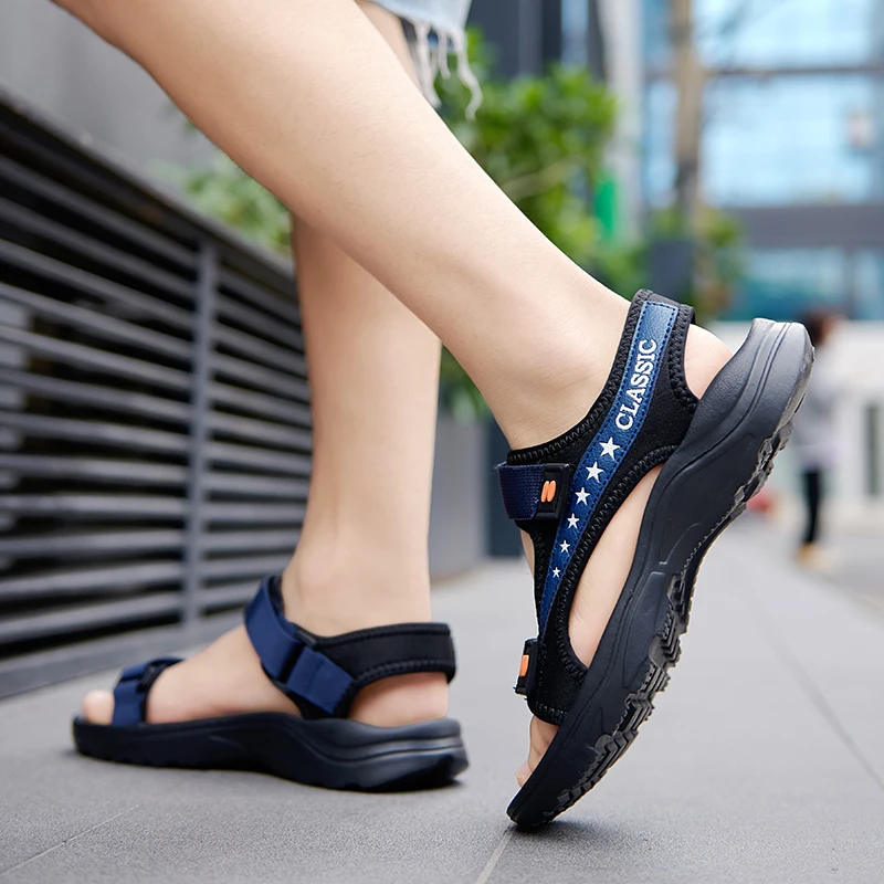 YRZL Sandal Men 2024 Summer Sandals for Men Leisure Beach Sandals Male Summer Shoes Lightweight Outdoor Casual Shoes Men