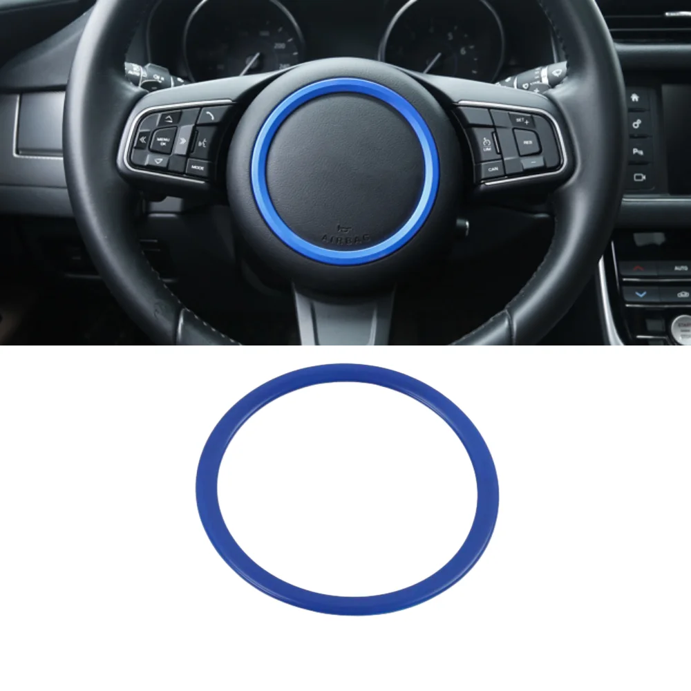 For Jaguar E-PACE 2017-2020 Accessories Car Steering Wheel Sticker Frame Decoration Cover Trim Interior Styling