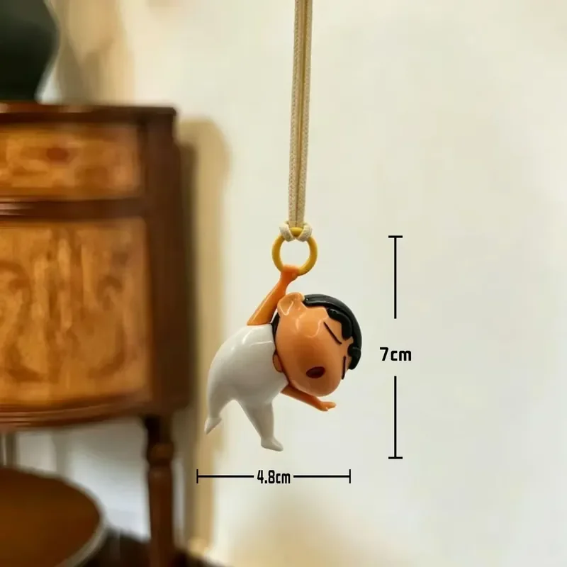 Crayon Shin-Chan Angel Ballet Mini Car Rearview Mirror Hanging Pendant Creative Car Interior Decor Exquisite Versatile Ornament view 6