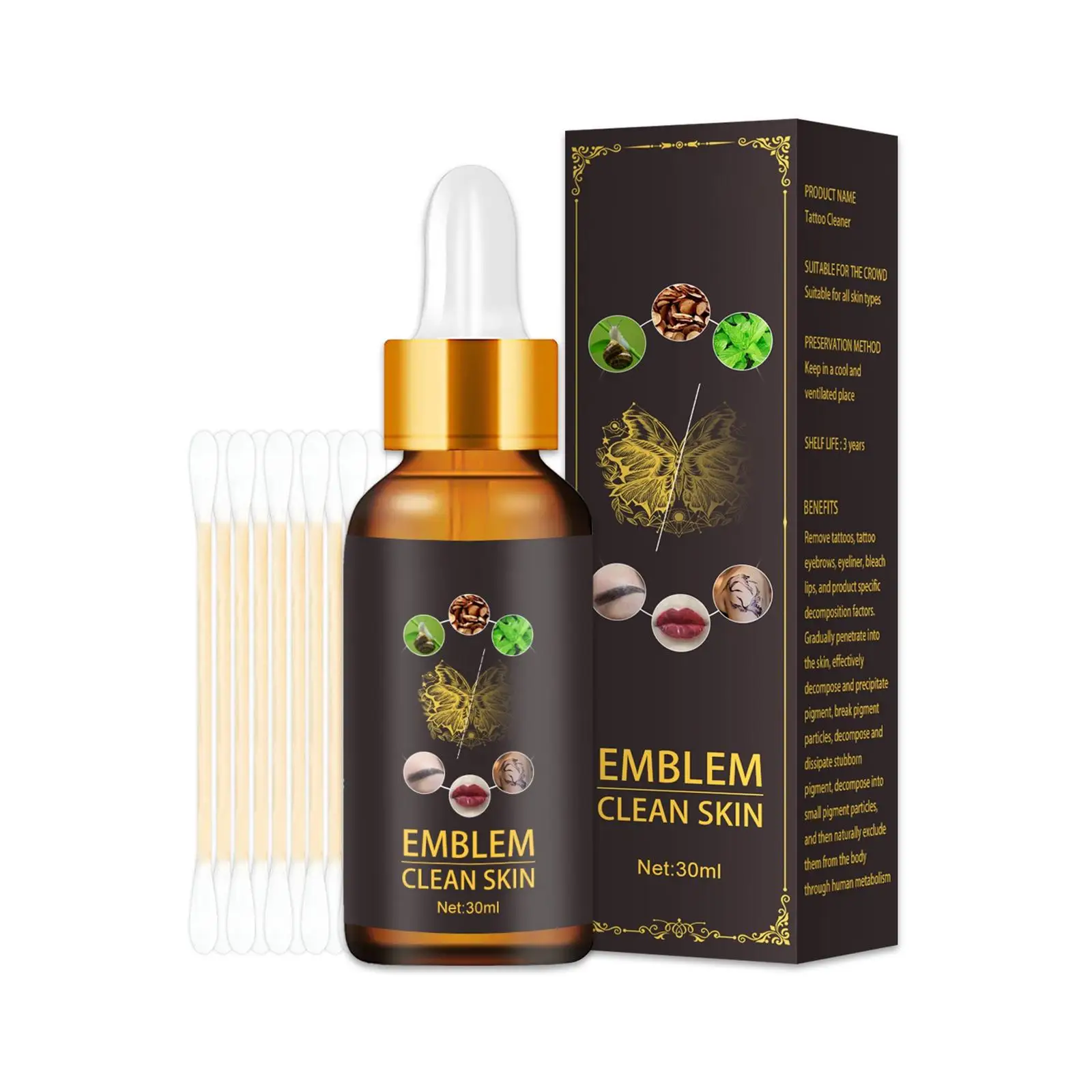 Tattoo Removal Cream Liquid Fast Fading Skin Moisturizer Remover Supplies for Home Eyebrow Tattoo