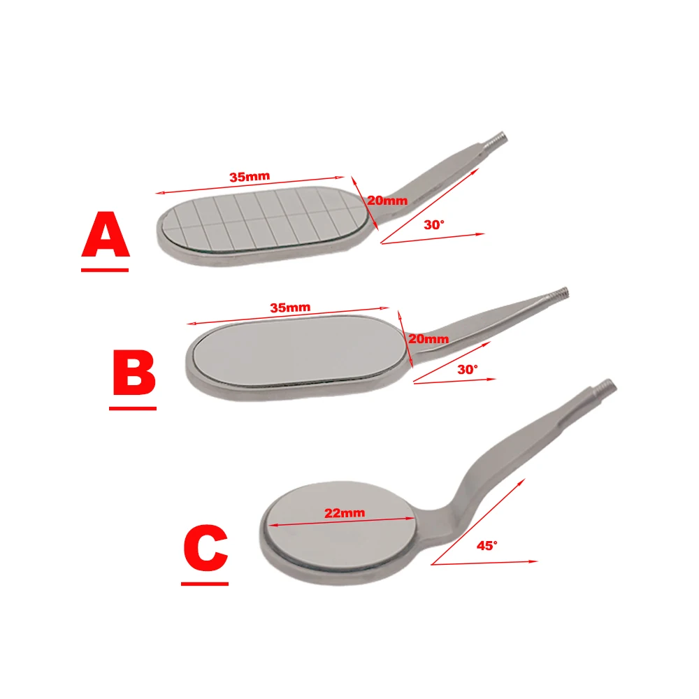 Anti-Fog Rhodium Dental Mouth Mirrors, Reusable Long Shape Oral Reflectors, High-Quality Dental Tools for Dentists & Clinics - Image 5