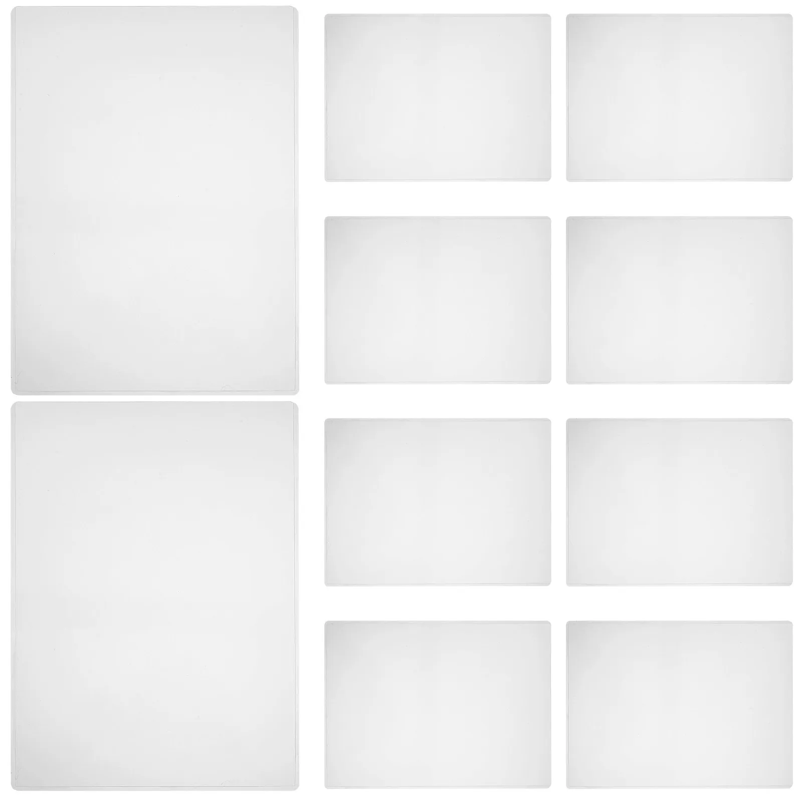 

10Pcs Clear PVC Document Folders Waterproof File Protectors for A4 Papers Office Study Travel Business Cards Storage Organizer