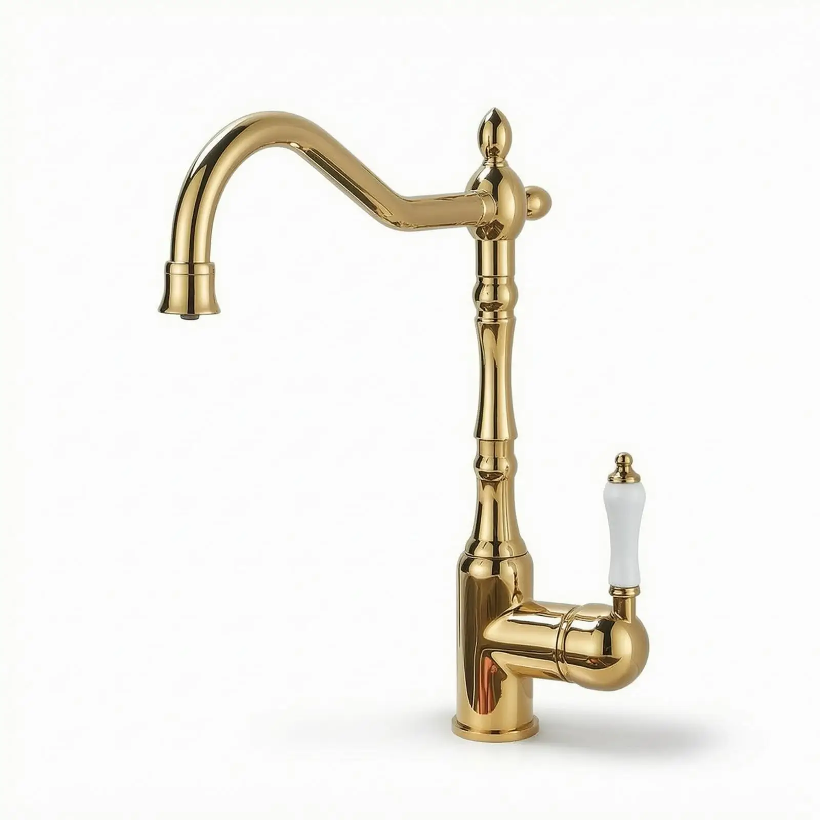 Faucet with Gooseneck Spout Easy to Install Gooseneck Faucet Rust Resistant