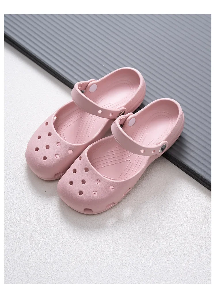 Niedliche Damen-Clogs mit Leopardenmuster, süße Outdoor-Schuhe, Sommer-Neuheit, EVA-Outdoor-Strand-Pantoffeln, wasserdicht und rutschfest. – Detail 12