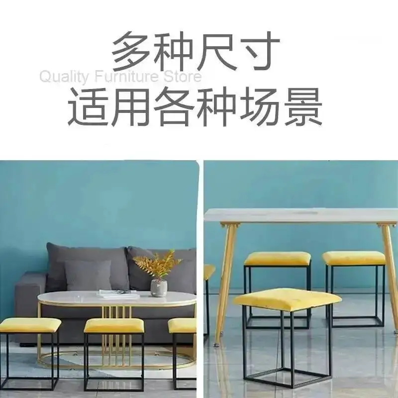 Multifunktionaler 5-in-1 Sofa-Hocker für Wohnzimmer, Würfel-Kombinations-Klapphocker aus Eisen, Aufbewahrungshocker, Stuhl, Ottoman