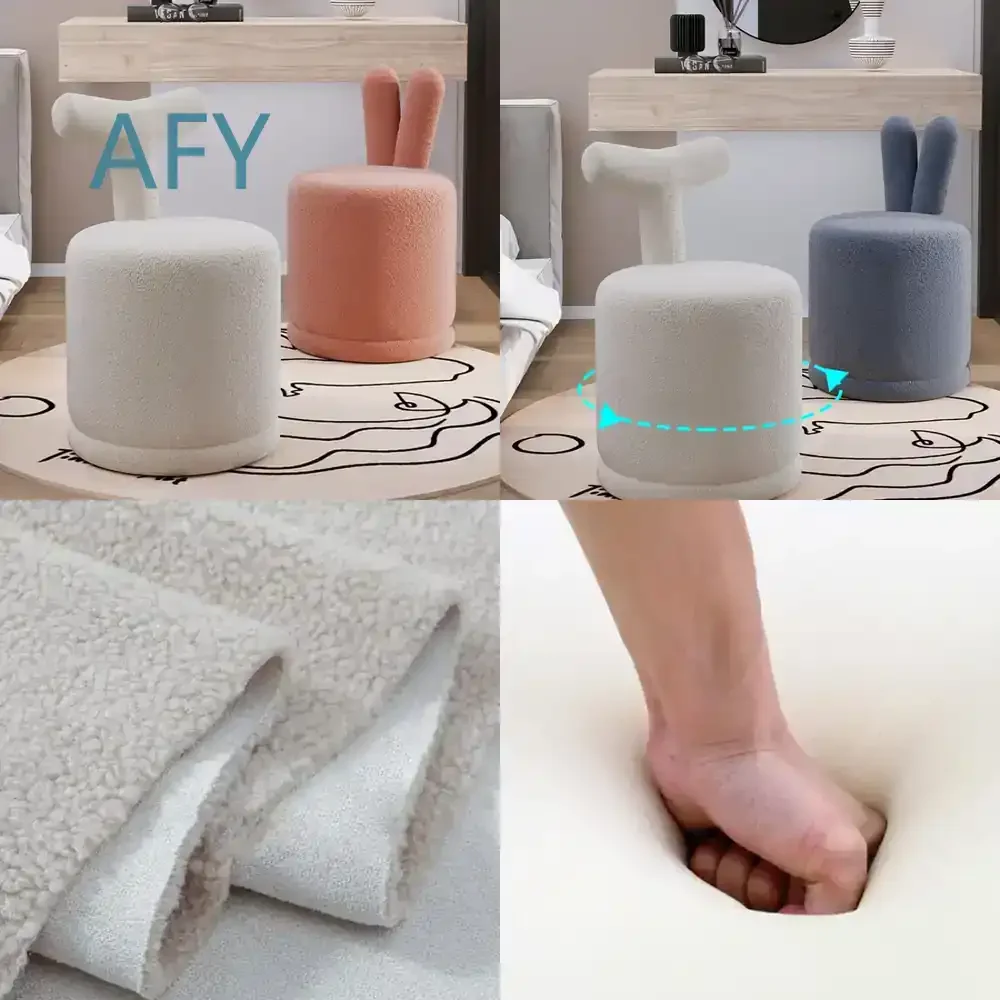 Hot Sale Bedroom Backrest Stool for Round Makeup Seating High-end Light Luxury Dressing Table Chair Simplicity and Durability