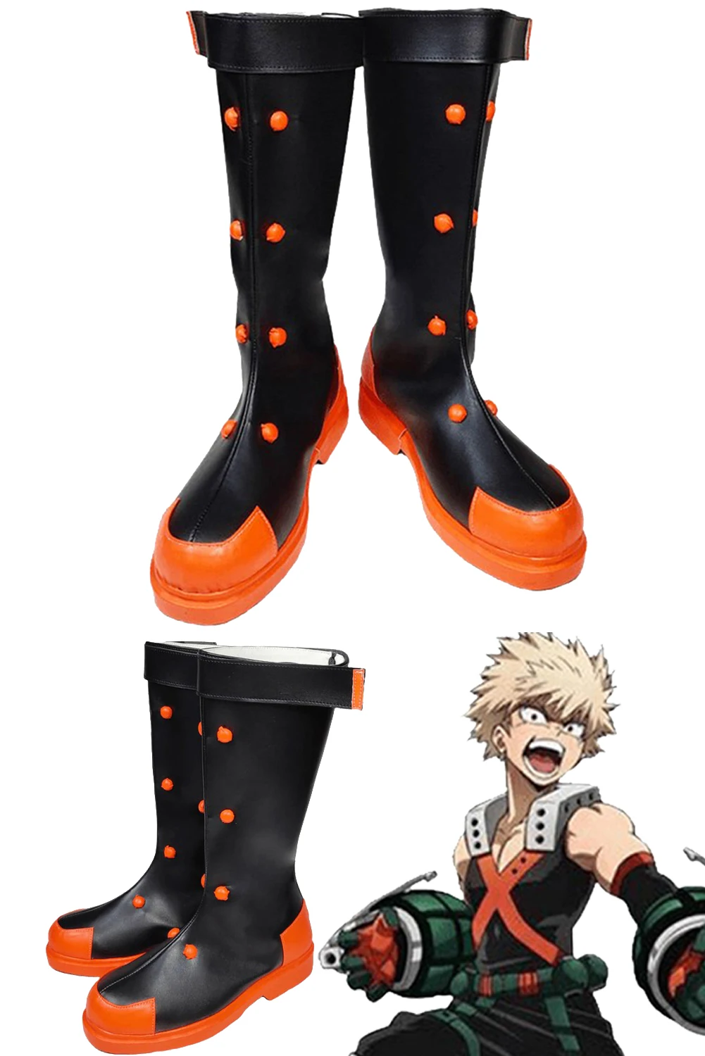 

Bakugou Katsuki Shoes Men Cosplay Role Play Boots Anime My Hero Cosplay Academia Costume Accessories Adult Man Fantasy Footwear