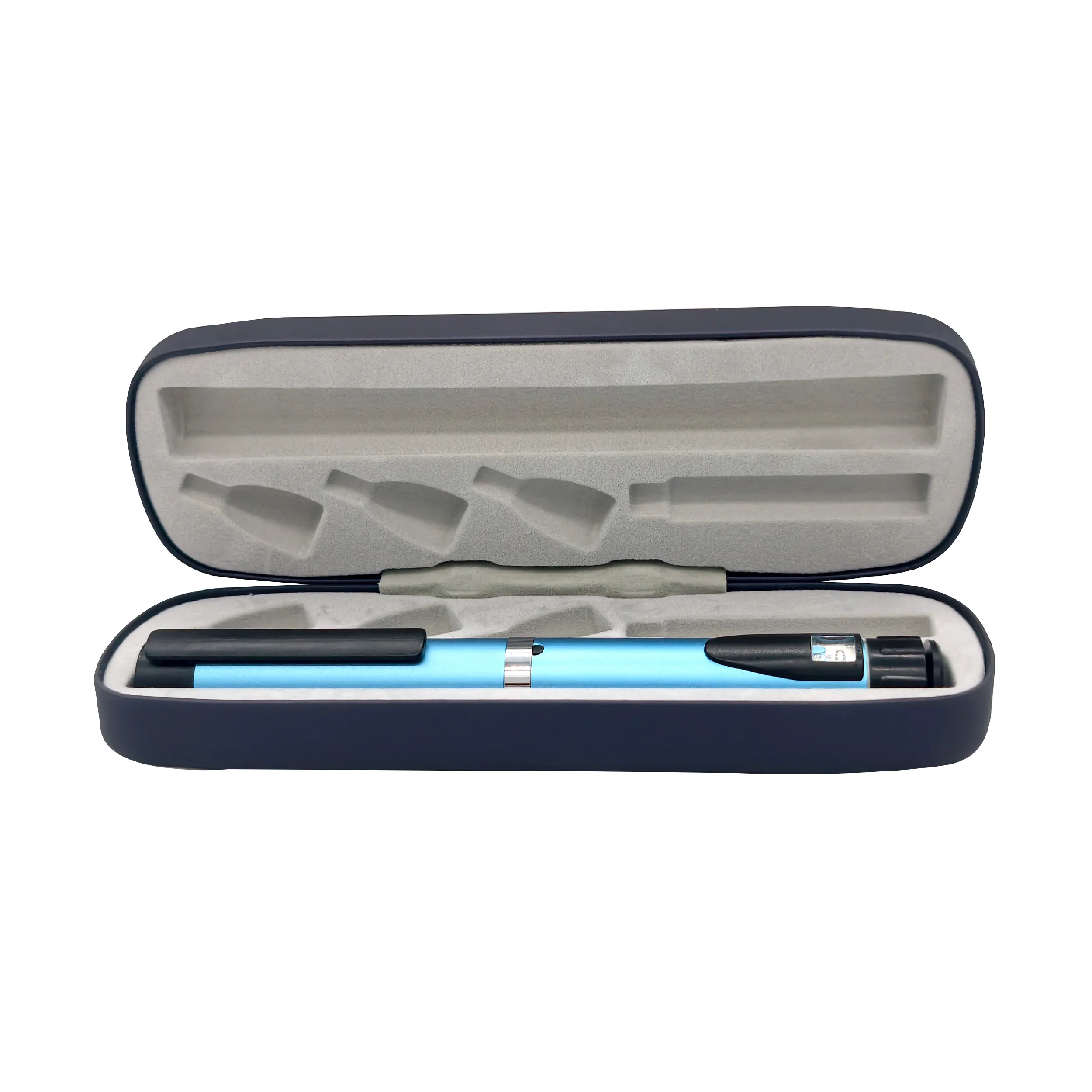 Blue 60U Automatic Peptide Metal Injector Pen Beauty Dosing Pen Pro Wrinkle Removal Personal Care Beauty Tool with Portable Case