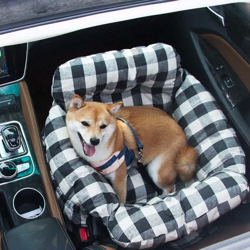 Haustier-Autositz-Bett-Pad, abnehmbar, waschbar, Haustierbedarf, vier Jahreszeiten, universell, für draußen, Reisen, drinnen, Hunde-Autositz – Detail 9