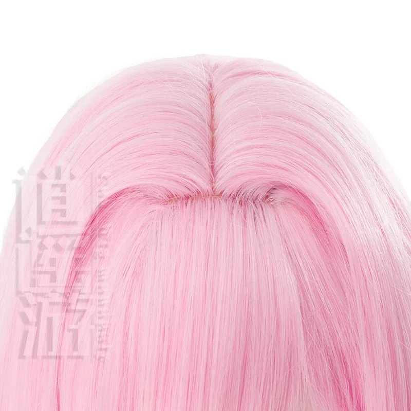 Honkai rambut palsu Elysia 3 Impact, Wig Cosplay Anime pesta Halloween rambut sintetis tahan panas merah muda 120cm + topi wig