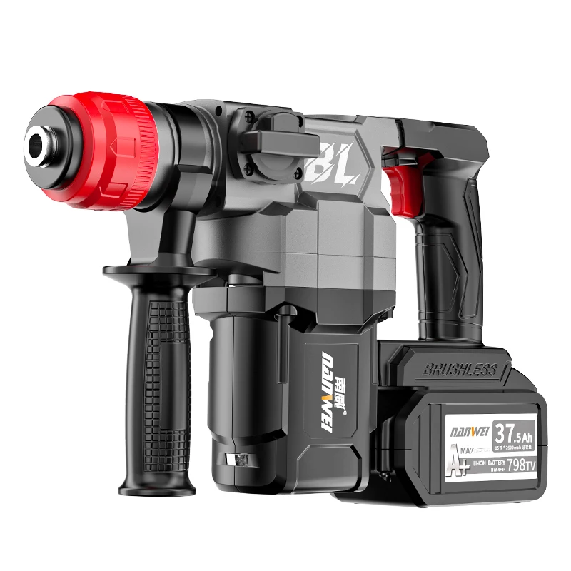 

800W 6.0Ah/7.5Ah 21V Power Hammer Drills Cordless Electric Brushless Rotary Hammer Machine Power Tools