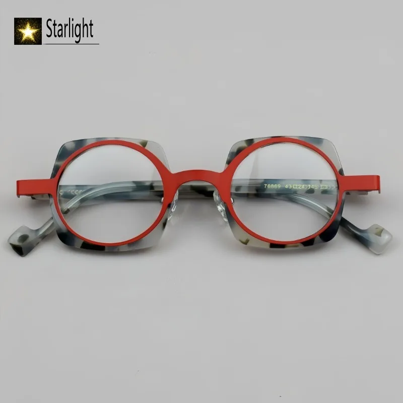 Acetate Glasses Frame Men Square Patchwork Retro Eyeglasses Women Office Optical Myopia Computer Eyeglasses Man FashionReading