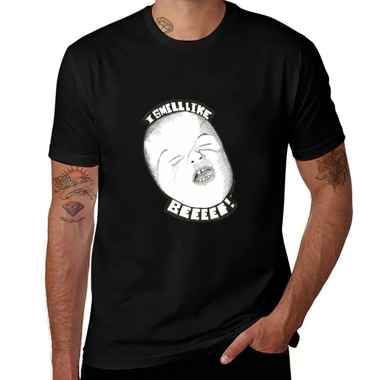 I Smell Like Beef! | Vintage Memes T-Shirt Modern Print Casual T-Shirt